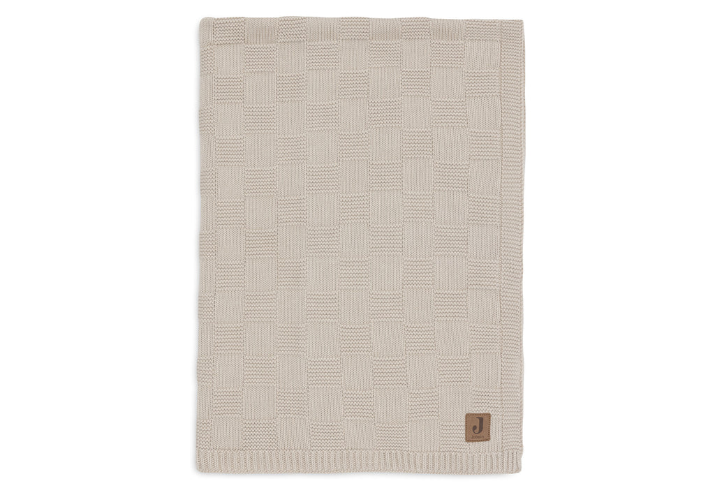 Jollein Deken Ledikant 100x150cm Box Knit | Warm Sand Gots
