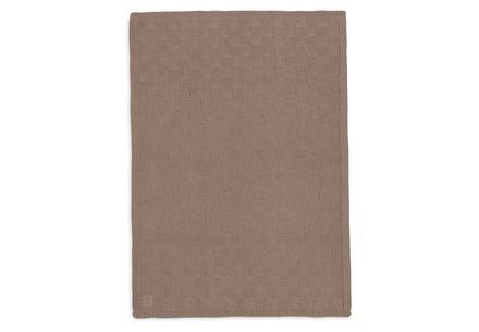 Jollein Deken Ledikant 100x150cm Box Knit | Milky Coffee | Gots
