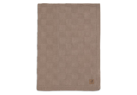 Jollein Deken Ledikant 100x150cm Box Knit | Milky Coffee | Gots