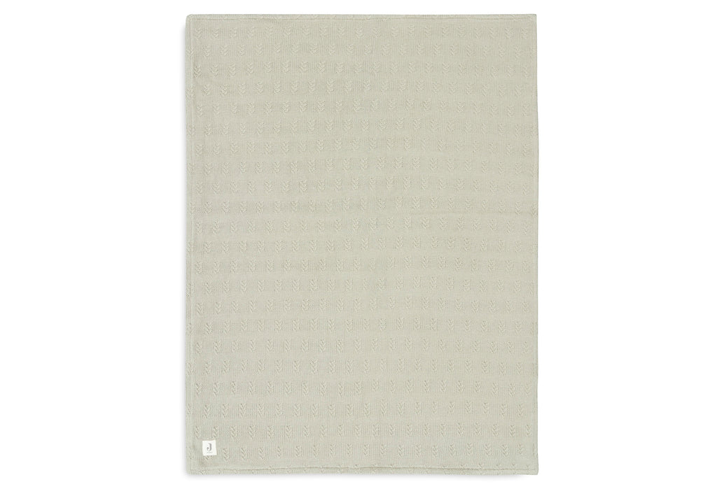 * Jollein Wiegdeken 75x100cm | Grain Knit Olive Green / Velvet