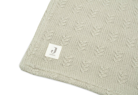 * Jollein Wiegdeken 75x100cm | Grain Knit Olive Green / Velvet
