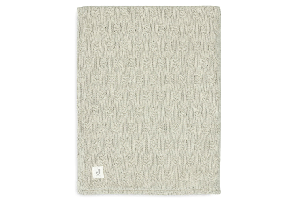 * Jollein Wiegdeken 75x100cm | Grain Knit Olive Green / Velvet