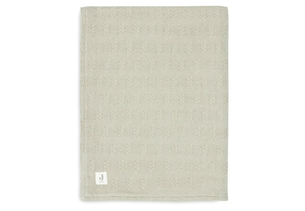 * Jollein Wiegdeken 75x100cm | Grain Knit Olive Green / Velvet
