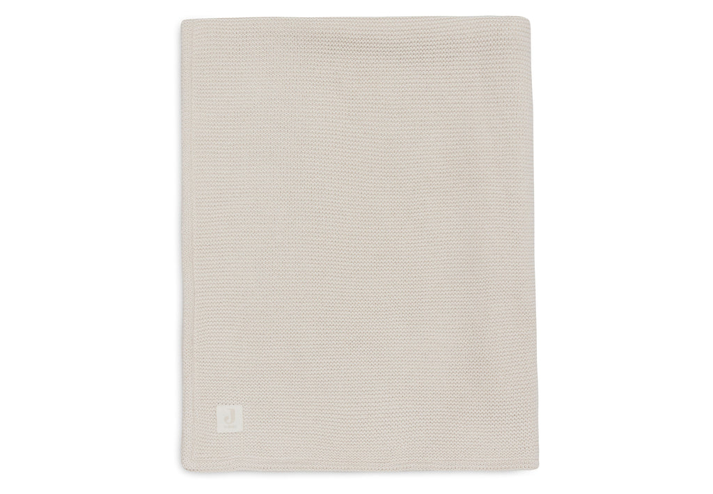 Jollein Deken Wieg 75x100cm Basic Knit | Oatmeal/Velvet