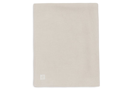 Jollein Deken Wieg 75x100cm Basic Knit | Oatmeal/Velvet