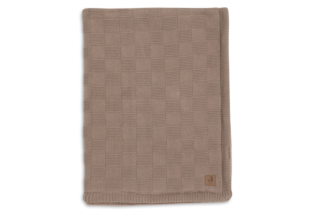 Jollein Deken Wieg 75x100cm Box Knit | Milky Coffee/Velvet | Gots