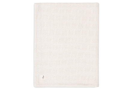 * Jollein Ledikant Deken 100x150cm | Grain Knit Oatmeal / Velvet*