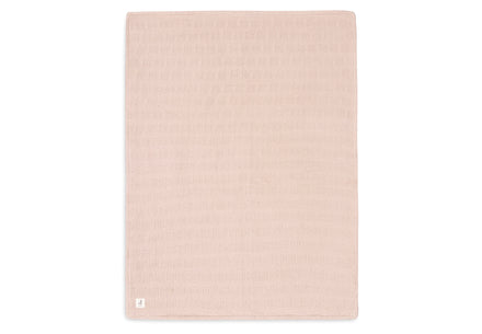* Jollein Ledikant Deken 100x150cm | Grain Knit Wild Rose / Velvet