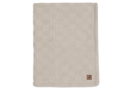 Jollein Deken Ledikant 100x150cm Box Knit | Warm Sand/Velvet Gots