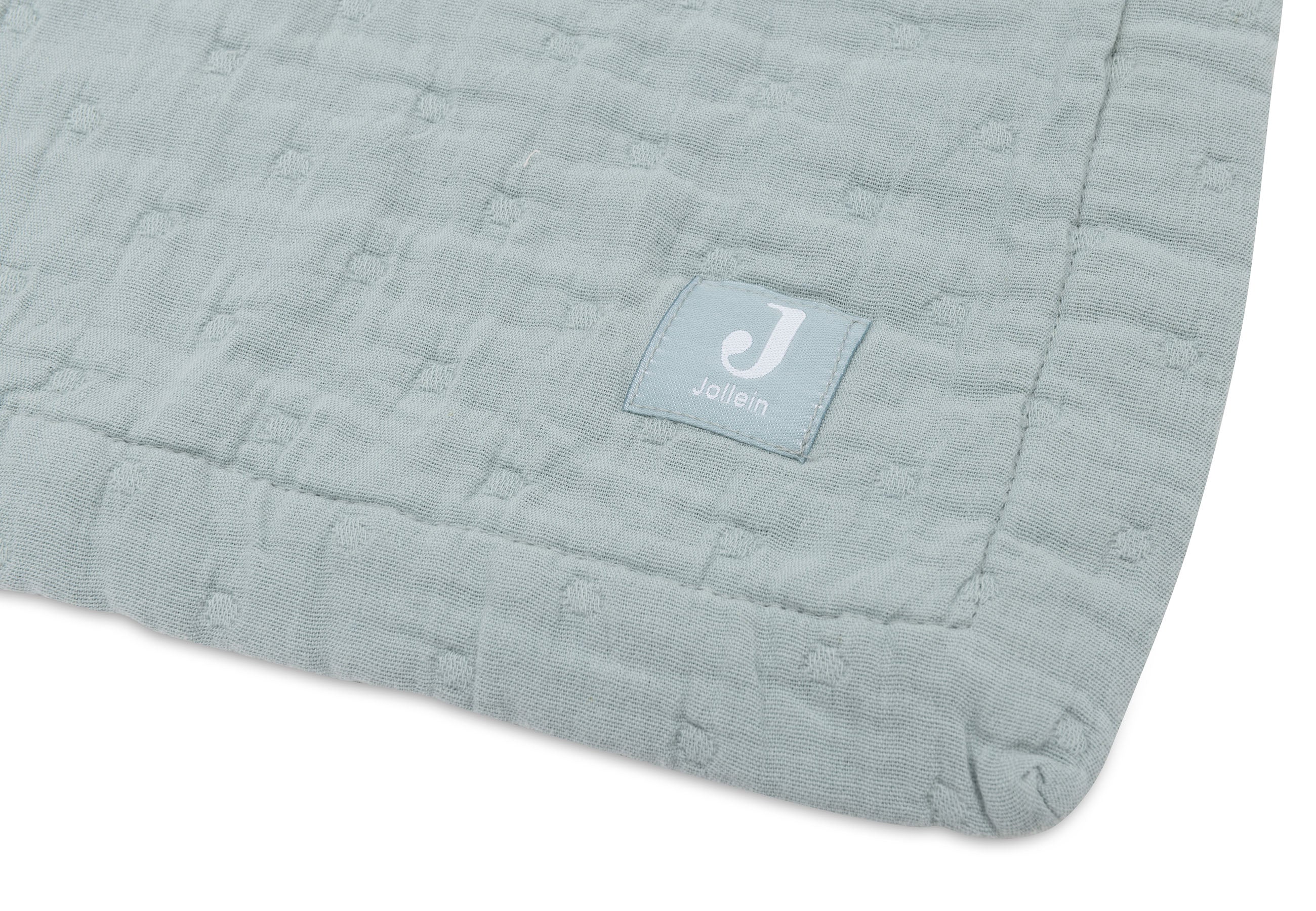 Jollein Deken Hydrofiel 75x100cm Jacquard Sea Green Gots