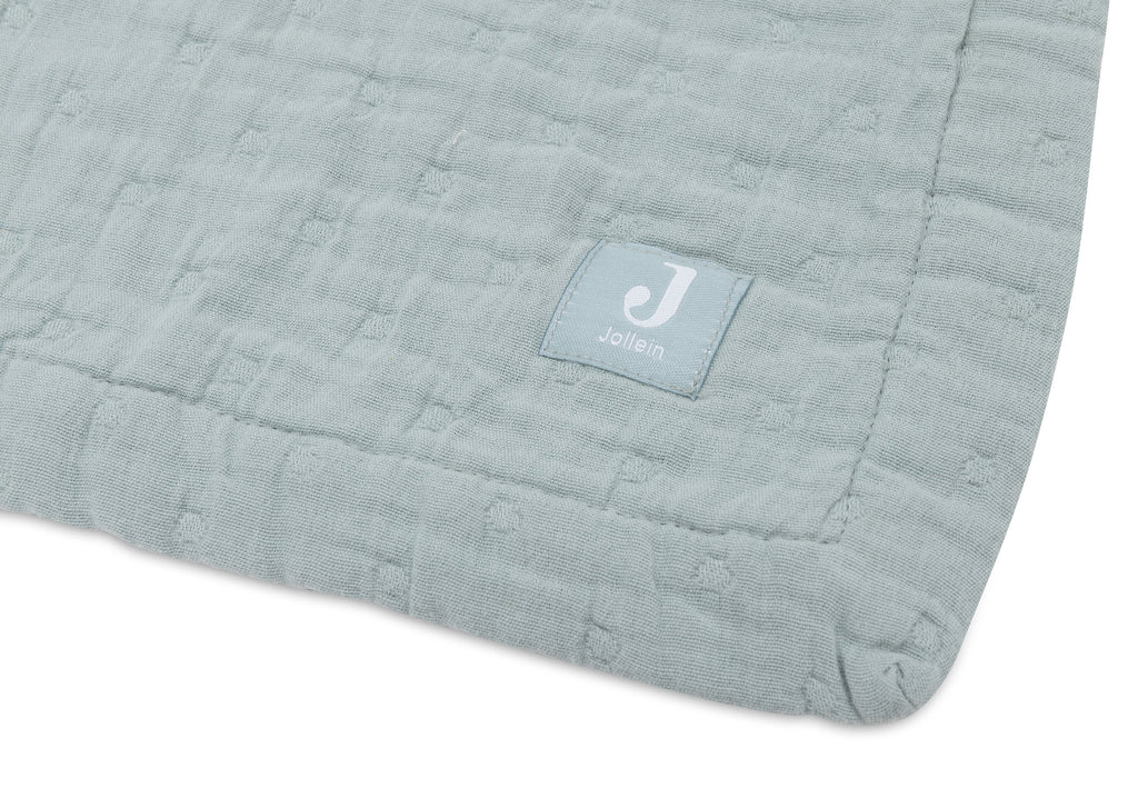 Jollein Deken Hydrofiel 75x100cm Jacquard Sea Green Gots