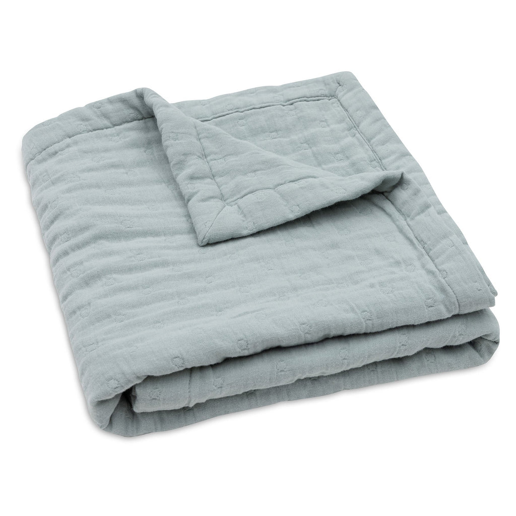 Jollein Deken Hydrofiel 75x100cm Jacquard Sea Green Gots