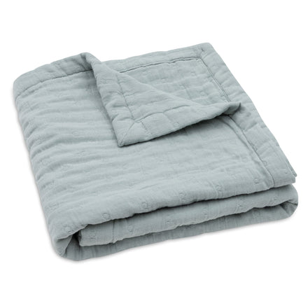 Jollein Deken Hydrofiel 75x100cm Jacquard Sea Green Gots