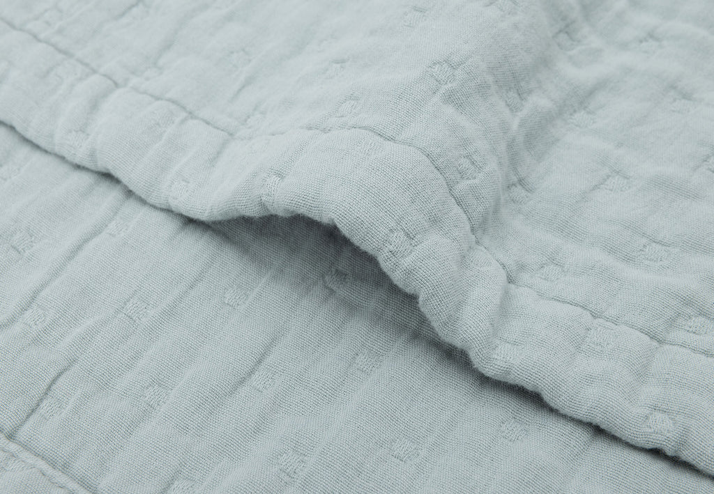 Jollein Deken Hydrofiel 75x100cm Jacquard Sea Green Gots