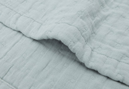 Jollein Deken Hydrofiel 75x100cm Jacquard Sea Green Gots