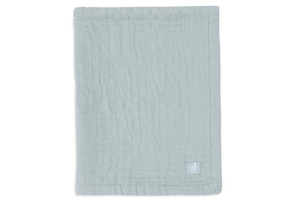 Jollein Deken Hydrofiel 75x100cm Jacquard Sea Green Gots