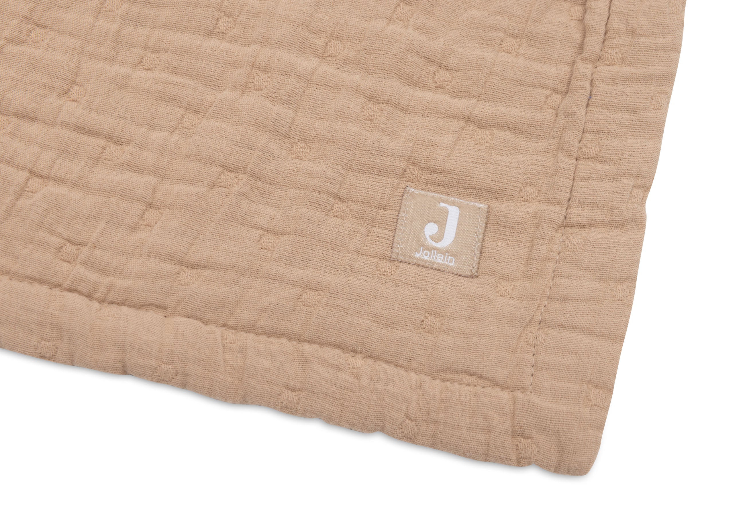 Jollein Deken Hydrofiel 75x100cm Jacquard Biscuit Gots