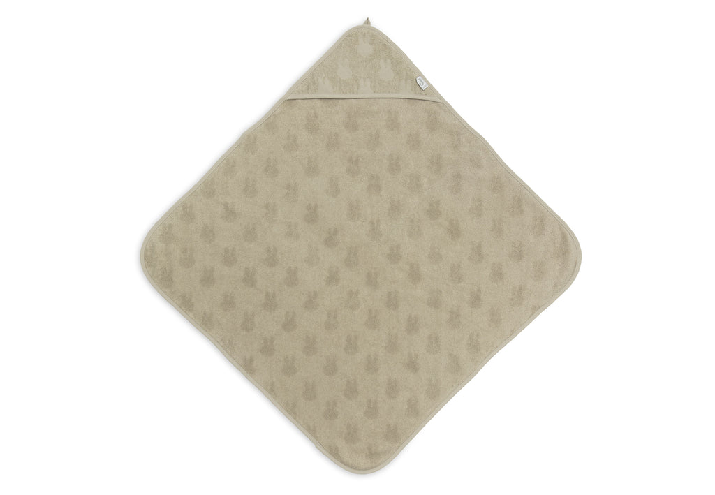 * Jollein Badcape Badstof 75x75cm Miffy Jacquard | Olive Green