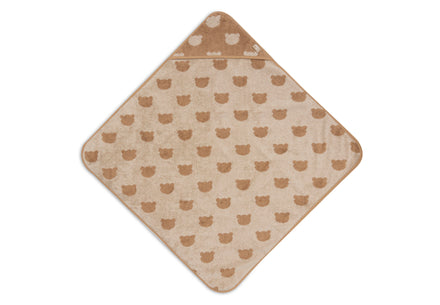 Jollein Badcape Badstof 75x75cm Jacquard Teddy Bear