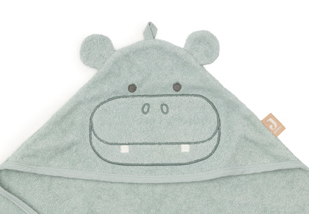 Jollein Badcape Badstof 75x75cm Hippo | Happy