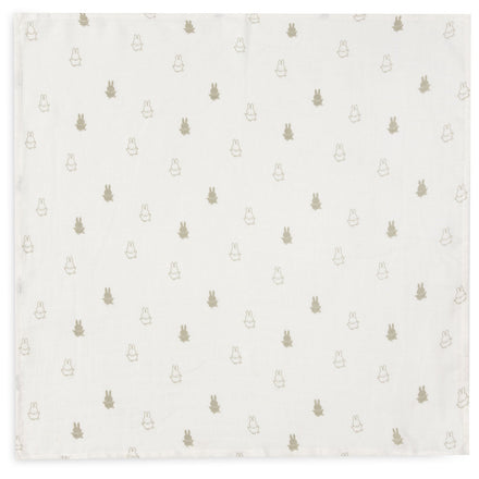 * Jollein Hydrofiele Doek Small 70x70cm Happy Miffy Set 3 | Olive Green