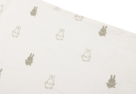 * Jollein Hydrofiele Doek Small 70x70cm Happy Miffy Set 3 | Olive Green