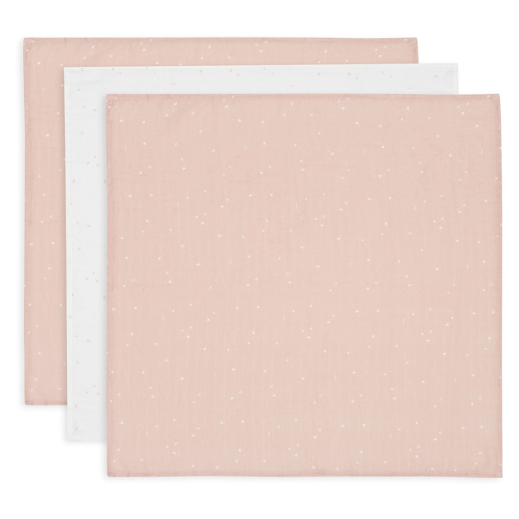 * Jollein Hydrofiele Doek 70x70cm Twinkling Wild Rose (3pack)