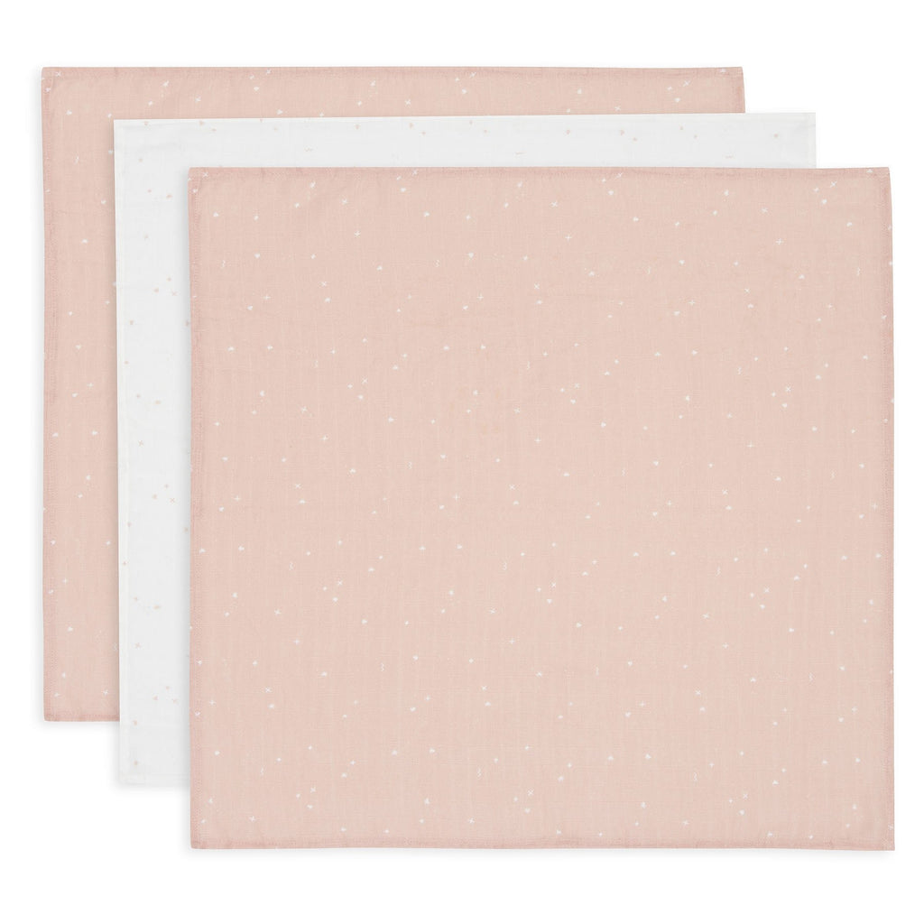 * Jollein Hydrofiele Doek 70x70cm Twinkling Wild Rose (3pack)