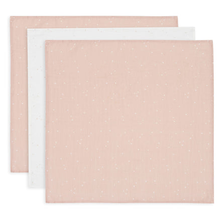 * Jollein Hydrofiele Doek 70x70cm Twinkling Wild Rose (3pack)