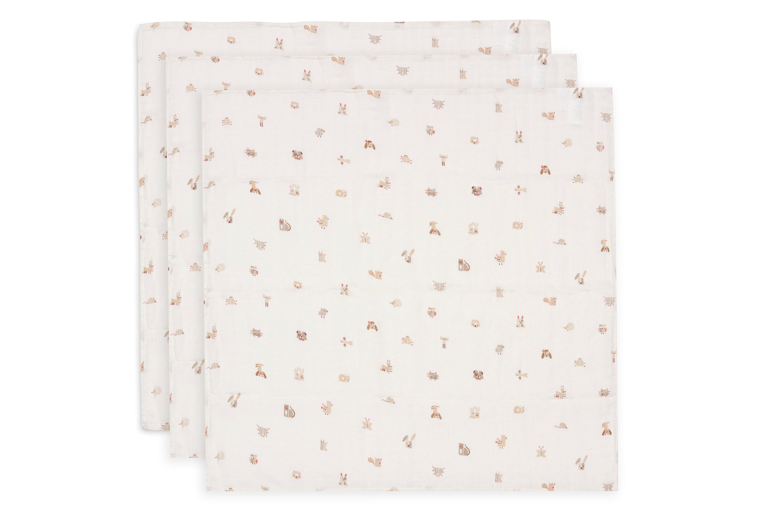 Jollein Hydrofiele Doek Small 70x70cm | Animal Friends | 3st