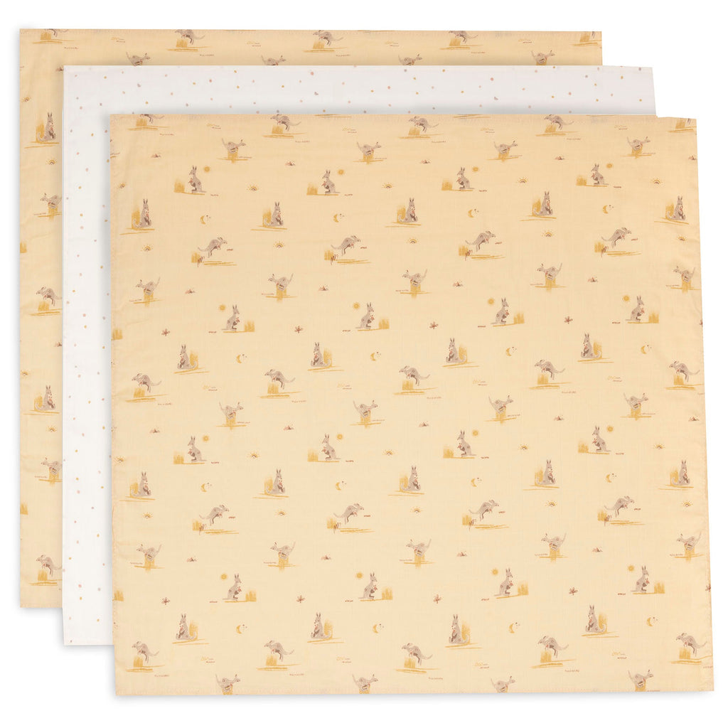 Jollein Hydrofiele Doek Small 70x70cm 3st | Kangaroots