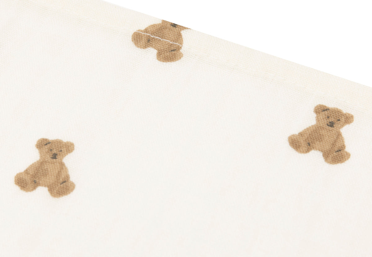 Jollein Hydrofiele Doek Small 70x70cm | Mini Teddy Bear (3pack)