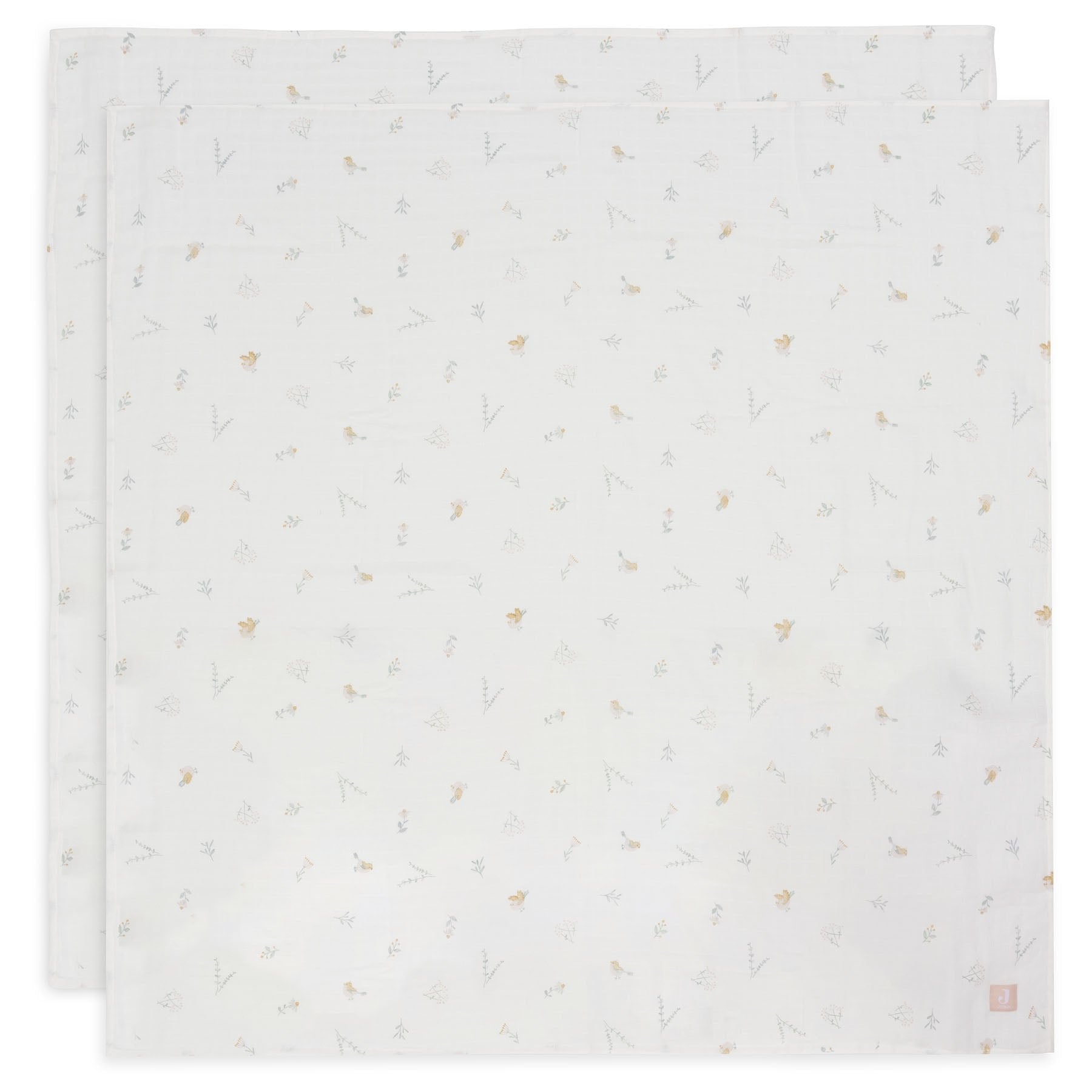 Jollein Hydrofiele Doeken 115x115cm Lovely Birds (2pack)