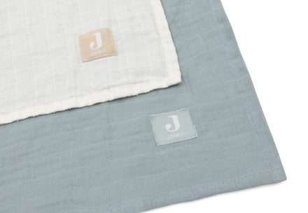 Jollein Hydrofiele Doek Large 115x115cm Sea Green/Ivory (2Pack)