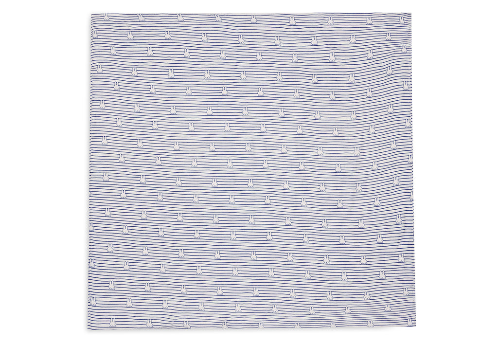 * Jollein Hydrofiele Doek Large 115x115cm | Miffy Stripe Navy (2Pack)