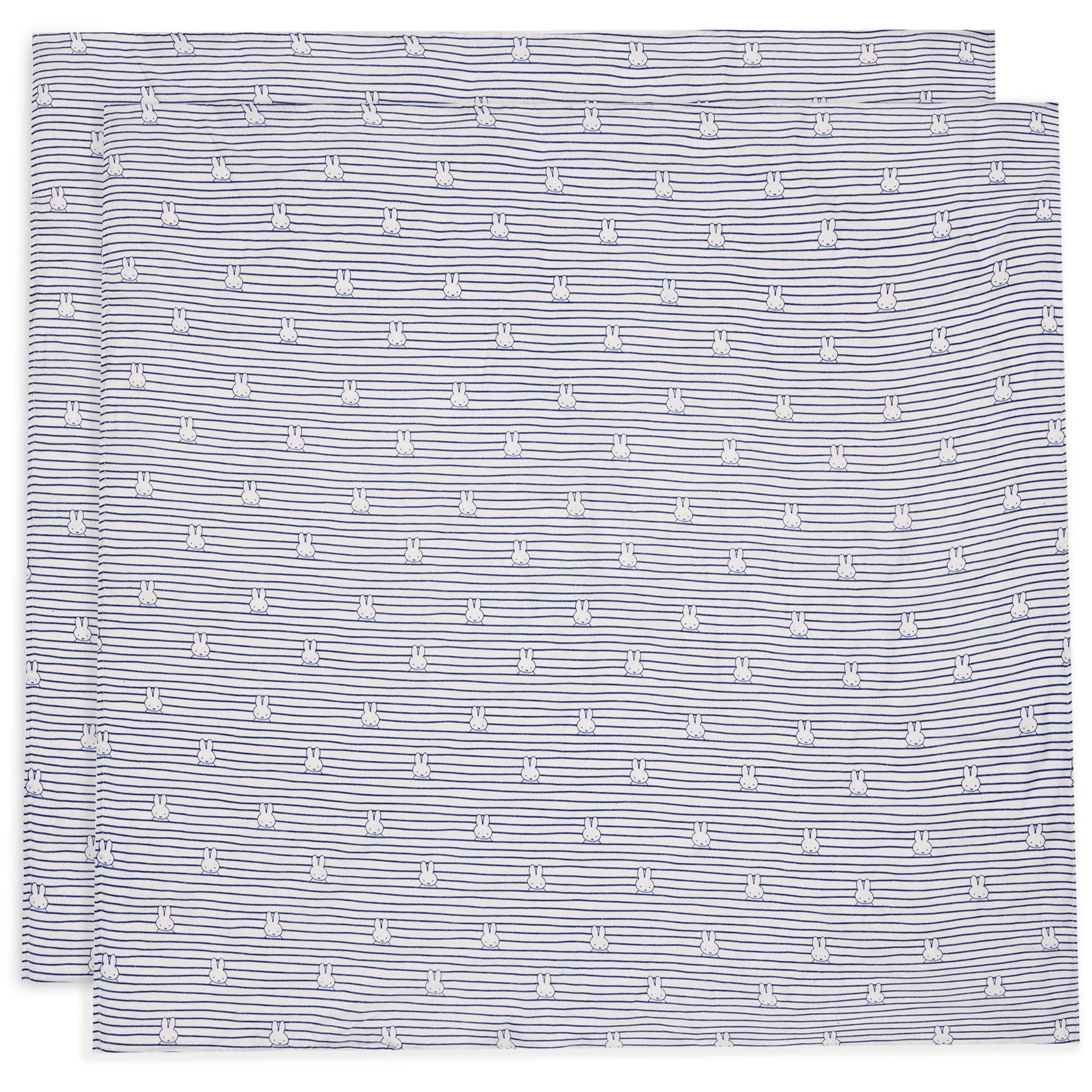 * Jollein Hydrofiele Doek Large 115x115cm | Miffy Stripe Navy (2Pack)