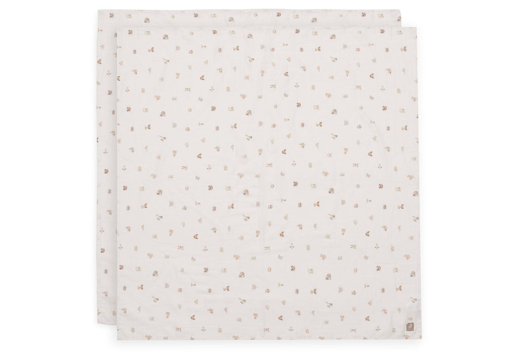 Jollein Hydrofiele Doek Large 115x115cm | Animal Friends | 2st