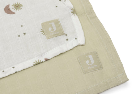 Jollein Hydrofiele Doek Large 115x115cm | Over The Moon (2pack)