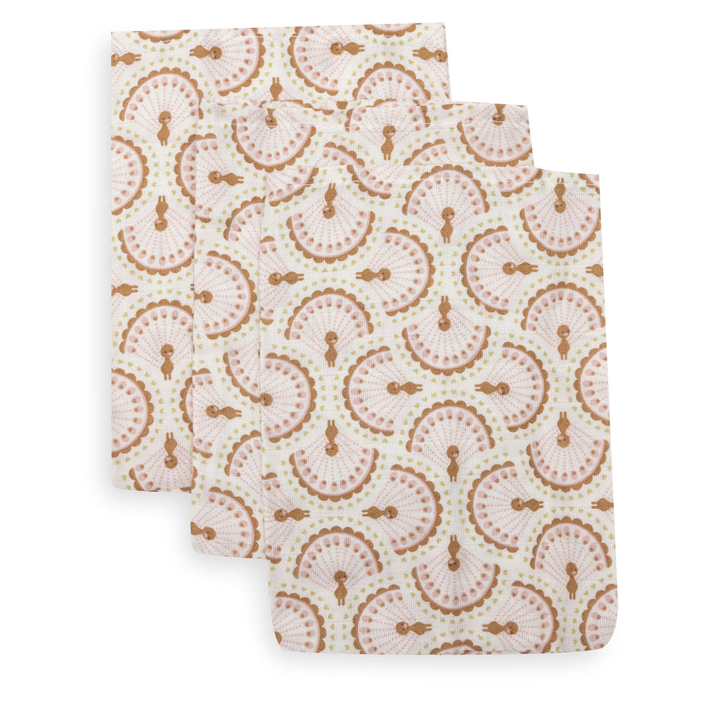 Jollein Hydrofiel Washandje 15x20cm | Soft Plumes (3pack)