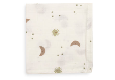 Jollein Hydrofiel Monddoekje 31x31cm | Over The Moon (3pack)