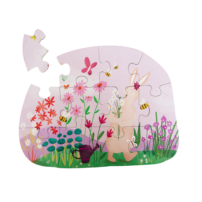 * Trixie Vormenpuzzel De Bloemen Van Mrs. Rabbit  | 12st