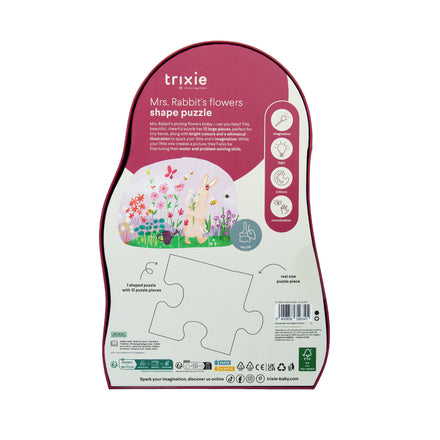 Trixie Vormenpuzzel De Bloemen Van Mrs. Rabbit  | 12st