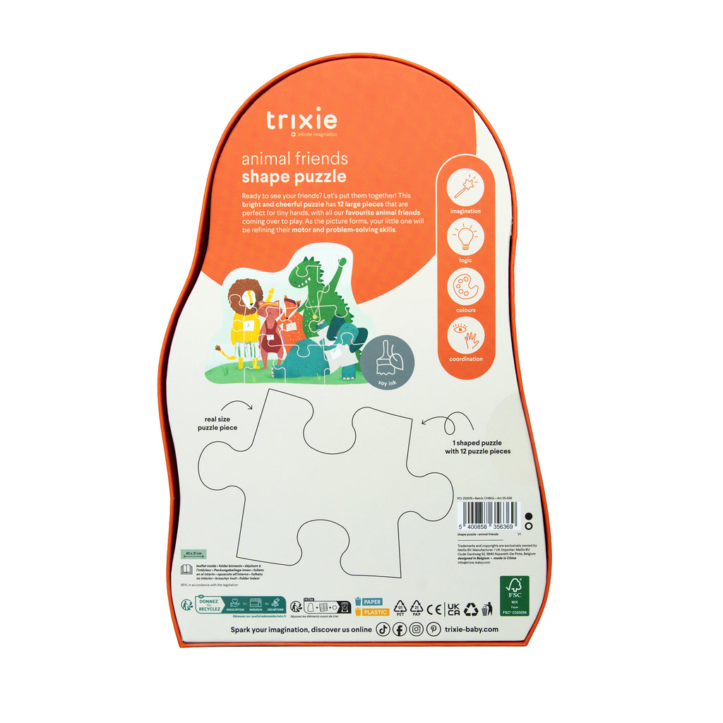 Trixie Vormenpuzzel Dierenvrienden | 12st