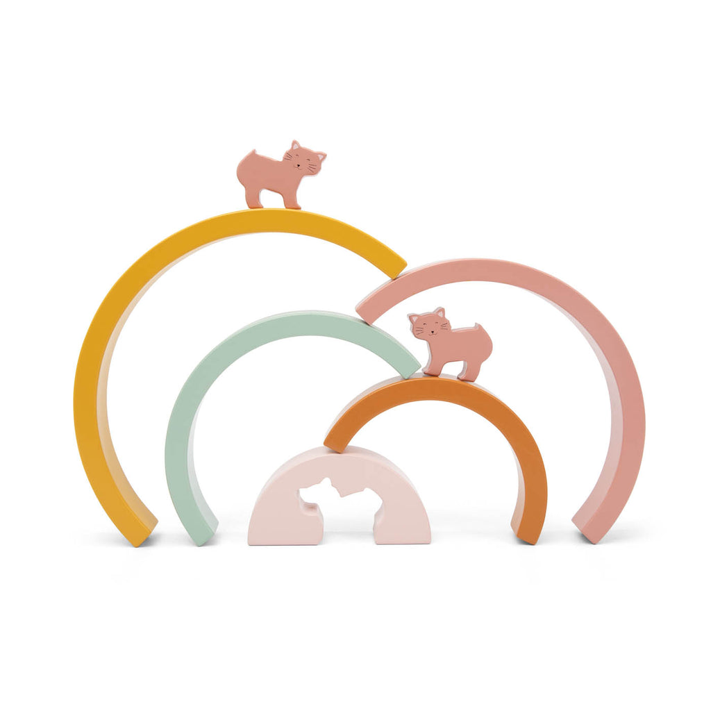 Trixie Houten Regenboog Stapelen  | Mrs. Cat