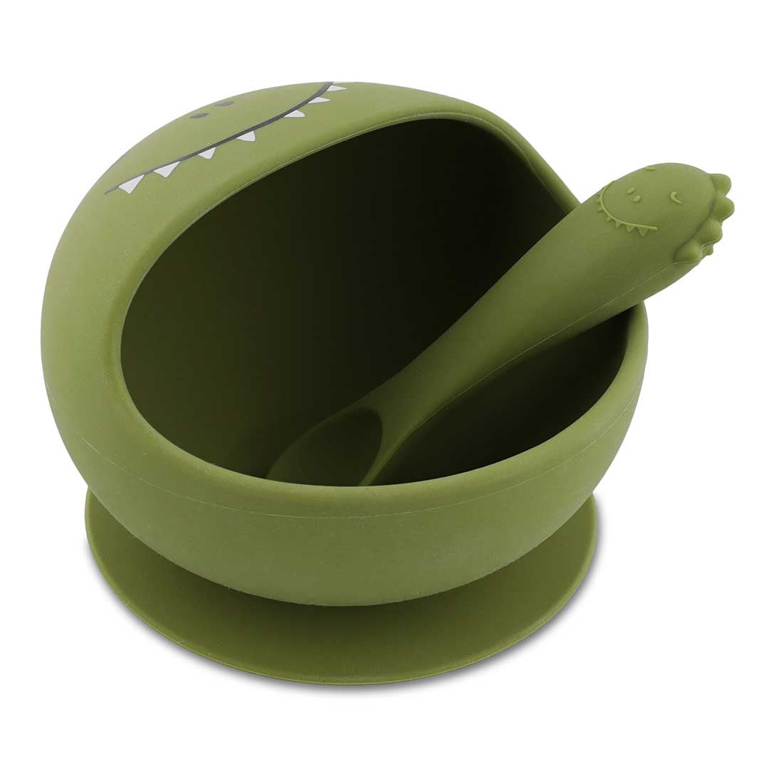 Trixie Silicone Bowl Met Zuignap + Lepel | Mr. Dino