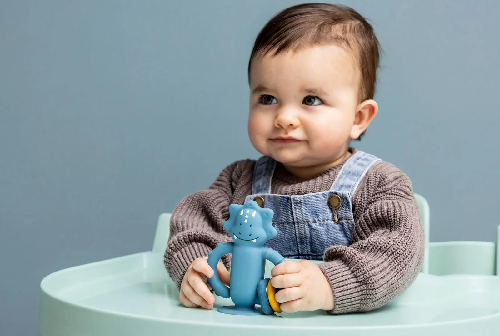 Trixie Sensorisch Siliconen Babyspeelgoed Met Zuignap | Mr. Triceratops