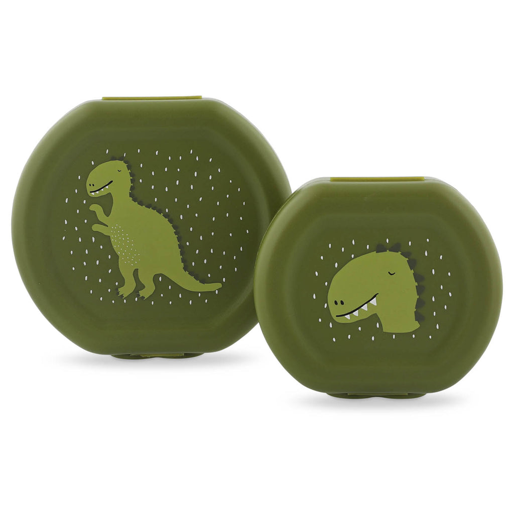 Trixie Snack Box Set met Clip Mr. Dino, doosjes met deksel geopend