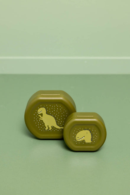 Trixie Snack Box Set met Clip Mr. Dino, de twee formaten naast elkaar