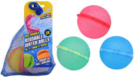 Johntoy Aqua Fun | Herbruikbare Magnetische Waterballonnen 3st