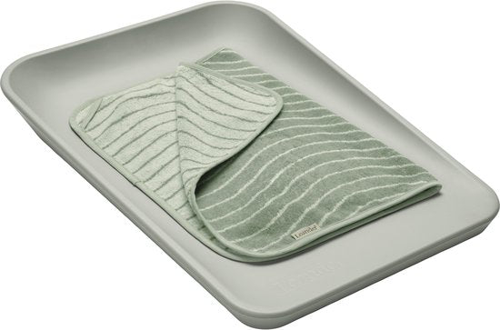 Leander Matty Topper Voor Verschoningskussen | Sage Green Woodland Organic